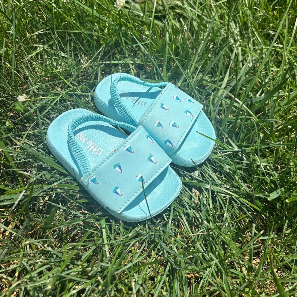 Little Me Blue Sailboat Sandals